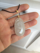 Load image into Gallery viewer, 100% Natural type A icy watery fine texture Jadeite Jade RuYi(如意) pendant AY21
