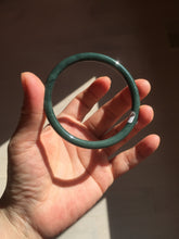 Load image into Gallery viewer, 59mm Certified Type A 100% Natural light green/blue/gray Guatemala slim round cut Jadeite bangle BP206-1034
