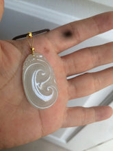 Load image into Gallery viewer, 100% Natural type A icy watery fine texture Jadeite Jade RuYi(如意) pendant AY21
