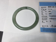 Load image into Gallery viewer, 51.8mm certified 100% natural Type A icy watery green slim jadeite jade bangle BL112-9437
