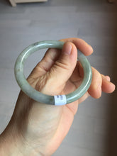 Load image into Gallery viewer, 54mm Certified type A 100% Natural  light green purple gray round cut Jadeite bangle PD35-9606
