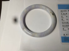 Load image into Gallery viewer, 59mm Certified type A 100%  Natural white/light purple Jadeite bangle AC75-0312
