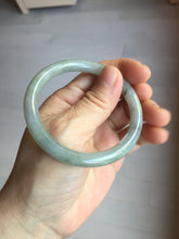 Load image into Gallery viewer, 54mm Certified type A 100% Natural  light green purple gray round cut Jadeite bangle PD35-9606
