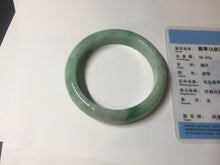 Load image into Gallery viewer, 55.2mm Certified Type A 100% Natural sunny green Jadeite Jade bangle AU6-4440
