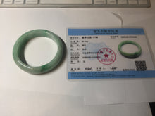 Load image into Gallery viewer, 55.2mm Certified Type A 100% Natural sunny green Jadeite Jade bangle AU6-4440
