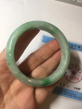 Load image into Gallery viewer, 55.2mm Certified Type A 100% Natural sunny green Jadeite Jade bangle AU6-4440
