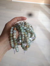 Load image into Gallery viewer, 7-7.6mm 100% natural type A green/white/yellow/brown jadeite jade beads bracelet AQ73

