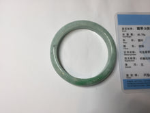 Load image into Gallery viewer, 56.2mm certified Type A 100% Natural sunny green/ white Jadeite Jade bangle BS32-4439
