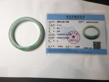 Load image into Gallery viewer, 56.2mm certified Type A 100% Natural sunny green/ white Jadeite Jade bangle BS32-4439
