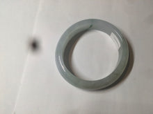 Load image into Gallery viewer, 49mm Certified Type A 100% Natural light green white oval Jadeite Jade bangle AX56-0365
