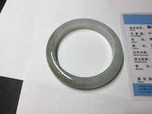 Load image into Gallery viewer, 53.8mm certified 100% natural Type A icy watery green brown purple  jadeite jade bangle BL113-9438
