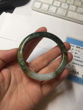 Load image into Gallery viewer, 51.8mm certified 100% natural Type A deep forest green/mountain yellow brown jadeite jade bangle PA77-6300
