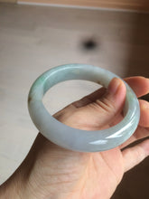 Load image into Gallery viewer, Reserved! Please don&#39;t order. 56.8mm certified type A 100% Natural icy watery green/white/brown/purple jadeite jade bangle Z127-4408
