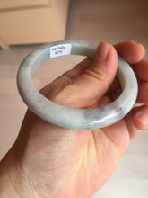 Load image into Gallery viewer, 55.3mm certified Type A 100% Natural dark green/white/black(WuJi) Jadeite Jade bangle D144-5270
