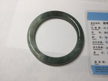 Load image into Gallery viewer, 56mm Certified Type A 100% Natural light green purple round cut Jadeite bangle PB172-4716
