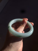 Load image into Gallery viewer, 57mm Certified Type A 100% Natural dark green/white//black Jadeite Jade bangle BK41-8354
