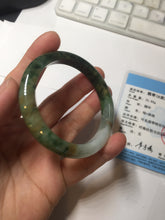 Load image into Gallery viewer, 51.8mm certified 100% natural Type A deep forest green/mountain yellow brown jadeite jade bangle PA77-6300
