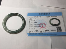 Load image into Gallery viewer, 56mm Certified Type A 100% Natural light green purple round cut Jadeite bangle PB172-4716
