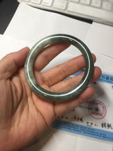 Load image into Gallery viewer, 56mm Certified Type A 100% Natural light green purple round cut Jadeite bangle PB172-4716
