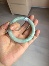 Load image into Gallery viewer, 53.3mm certified natural 100% natural Type A light green round cut jadeite jade bangle BP19-5001
