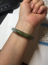 Load image into Gallery viewer, 51.8mm certified 100% natural Type A deep forest green/mountain yellow brown jadeite jade bangle PA77-6300
