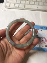 Load image into Gallery viewer, 54mm Certified type A 100% Natural  light green purple gray round cut Jadeite bangle PD35-9606
