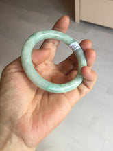 Load image into Gallery viewer, 53.3mm certified natural 100% natural Type A light green round cut jadeite jade bangle BP19-5001
