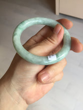 Load image into Gallery viewer, 53.3mm certified natural 100% natural Type A light green round cut jadeite jade bangle BP19-5001
