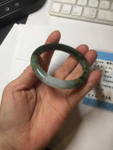 Load image into Gallery viewer, 51.8mm certified 100% natural Type A deep forest green/mountain yellow brown jadeite jade bangle PA77-6300
