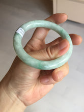 Load image into Gallery viewer, 53.3mm certified natural 100% natural Type A light green round cut jadeite jade bangle BP19-5001
