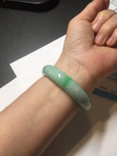 Load image into Gallery viewer, 55.2mm Certified Type A 100% Natural sunny green Jadeite Jade bangle AU6-4440
