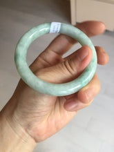 Load image into Gallery viewer, 53.3mm certified natural 100% natural Type A light green round cut jadeite jade bangle BP19-5001
