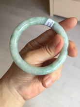 Load image into Gallery viewer, 53.3mm certified natural 100% natural Type A light green round cut jadeite jade bangle BP19-5001
