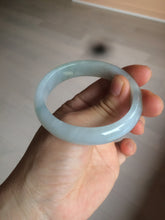 Load image into Gallery viewer, 49mm Certified Type A 100% Natural light green white oval Jadeite Jade bangle AX56-0365
