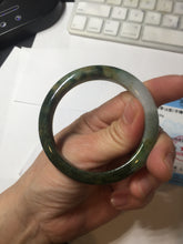 Load image into Gallery viewer, 51.8mm certified 100% natural Type A deep forest green/mountain yellow brown jadeite jade bangle PA77-6300
