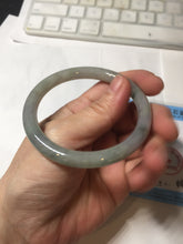 Load image into Gallery viewer, 54mm Certified type A 100% Natural  light green purple gray round cut Jadeite bangle PD35-9606
