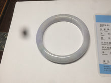 Load image into Gallery viewer, 56.9mm Certified type A 100%  Natural white/light purple Jadeite bangle AC76-0322
