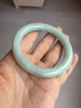 Load image into Gallery viewer, 54.9mm certified natural 100% natural Type A light green round cut jadeite jade bangle BP18-4995
