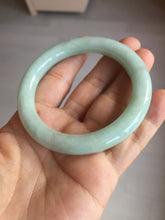 Load image into Gallery viewer, 54.9mm certified natural 100% natural Type A light green round cut jadeite jade bangle BP18-4995
