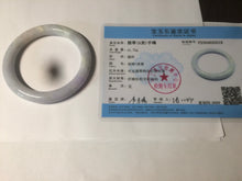 Load image into Gallery viewer, 54mm Certified type A 100%  Natural white/light purple round cut Jadeite bangle AC77-0319
