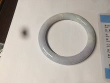 Load image into Gallery viewer, 54mm Certified type A 100%  Natural white/light purple round cut Jadeite bangle AC77-0319
