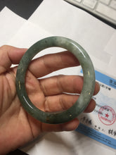 Load image into Gallery viewer, 56mm Certified Type A 100% Natural light green purple round cut Jadeite bangle PB172-4716
