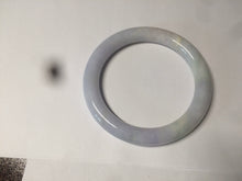 Load image into Gallery viewer, 54mm Certified type A 100%  Natural white/light purple round cut Jadeite bangle AC77-0319
