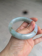 Load image into Gallery viewer, Reserved! Please don&#39;t order. 56.8mm certified type A 100% Natural icy watery green/white/brown/purple jadeite jade bangle Z127-4408
