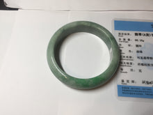 Load image into Gallery viewer, 56.4mm certified Type A 100% Natural sunny green/ white Jadeite Jade bangle BS33-4430
