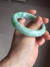 Load image into Gallery viewer, 55.2mm Certified Type A 100% Natural sunny green Jadeite Jade bangle AU6-4440
