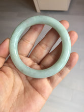 Load image into Gallery viewer, 54.9mm certified natural 100% natural Type A light green round cut jadeite jade bangle BP18-4995
