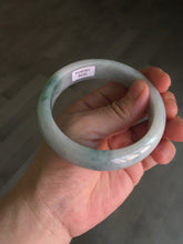 Load image into Gallery viewer, 57.9mm certified type A 100% Natural light green/white jadeite jade bangle BN62-8630
