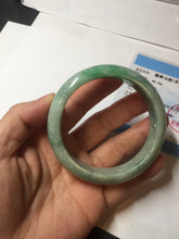 Load image into Gallery viewer, 56.4mm certified Type A 100% Natural sunny green/ white Jadeite Jade bangle BS33-4430
