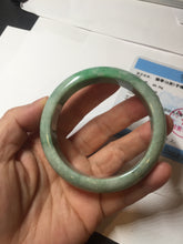 Load image into Gallery viewer, 56.4mm certified Type A 100% Natural sunny green/ white Jadeite Jade bangle BS33-4430
